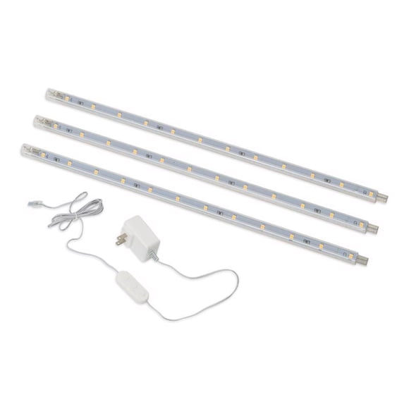 Lámpara LED ultradelgada Amerelle, enchufable, 30 cm, color blanco