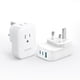 thumbnail image 1 of Adaptador de enchufe Anker Travel Adapter de EE. UU. a Reino Unido de 15 W con 2 AC y 2 USB-C, 1 of 5