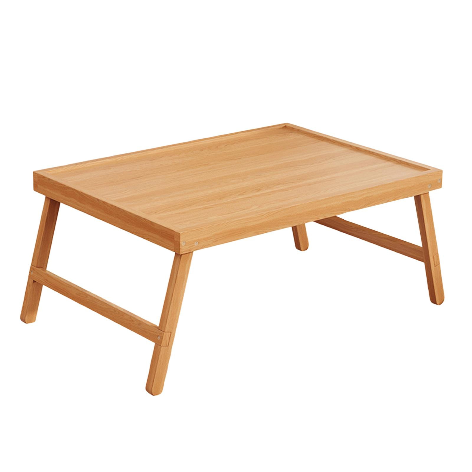 Magideal - Mesa De Piso Japonesa, Escritorio Portátil Plegable De Madera, Bandeja De Desayuno Rectangular Para Dormitorios, Espacios Pequeños, Salas De Estar Y T M