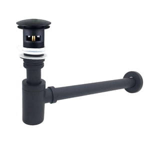 Bothyi - Latón Baño Lavabo Botella Trampa Drenaje Anti Bloqueo Sin Fugas Para Cocina Negro