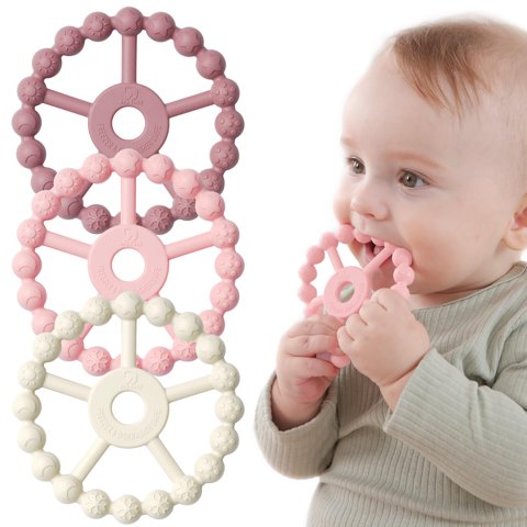 Juego De 3 Anillos De Dentición Seposeve Para Bebés De 0 A 24 Meses