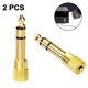 thumbnail image 1 of Adaptador de auriculares estéreo de 6,35 mm (macho) y 1/4 de pulgada a 3,5 mm (hembra) de 1/8 de pulgada, chapado en oro, para altavoz, auriculares, guitarra, piano digital y amplificador., 1 of 8