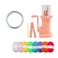 Bothyi - Juego De Herramientas De Parcheo De Reparación De Máquina De Tejer Manual Para Costura Artesanal Diy Rosa