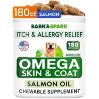 Golosinas Para Perros Con Omega 3 Bark&Spark 180 Aceite De Pescado Para Perder Pelo
