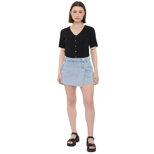 Skort Mujer Denim Azul Claro Corona