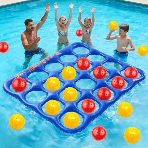 Juego Inflable de 4 en Línea Luottis para Piscina 164x134 cm