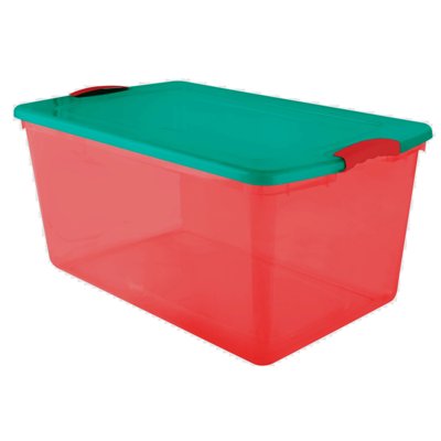 Caja Organizadora 61L Navidad 0350161V747307 Plástico Rojo - Verde 1 Un Wenco