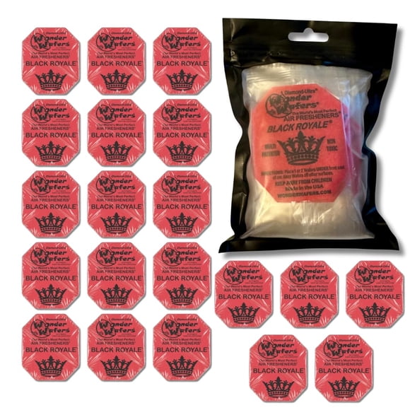 Ambientadores Wonder Wafers Black Royale, 20 piezas, envueltos individualmente