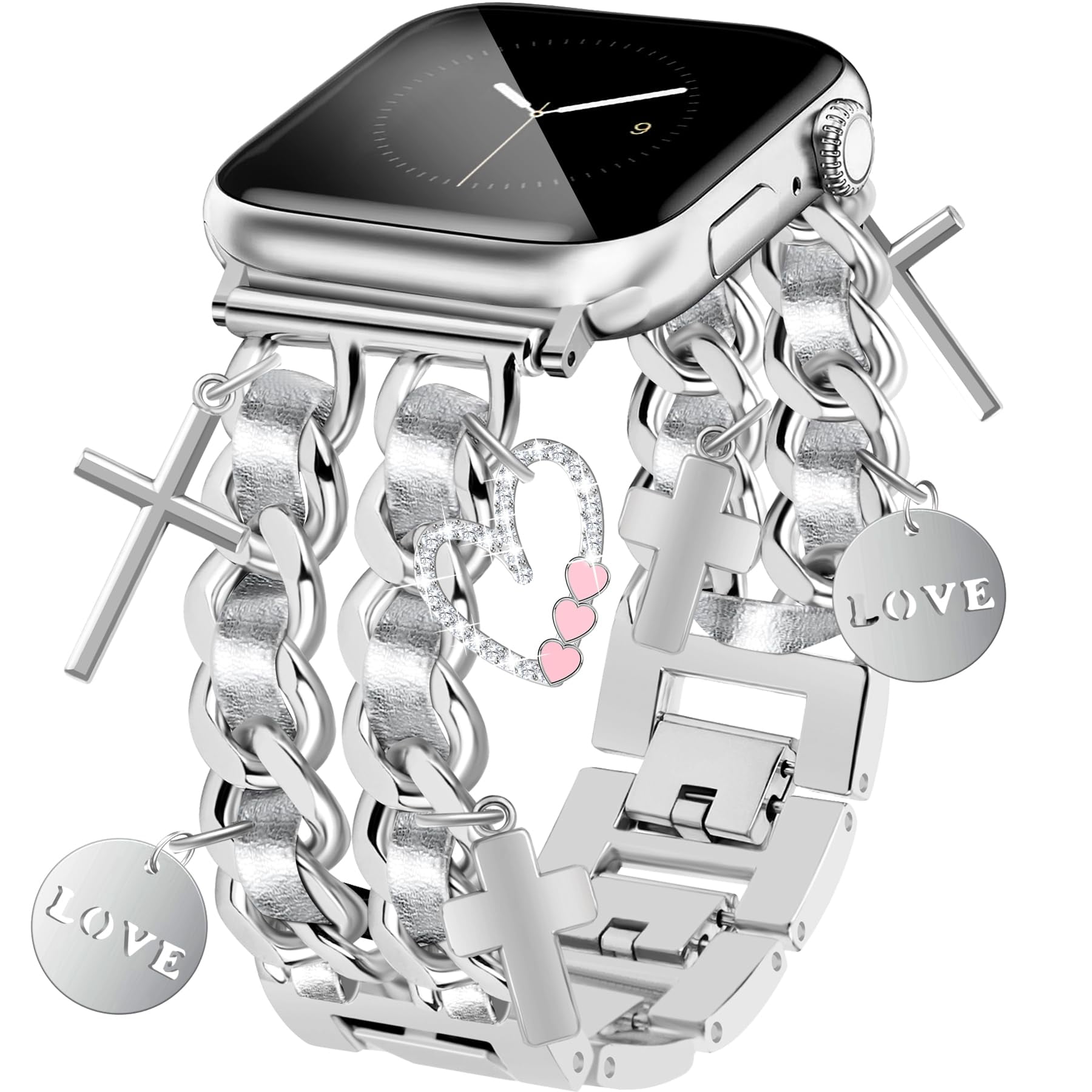 Pulsera Newlibery Silver Metal Ajustable Plata Mujer