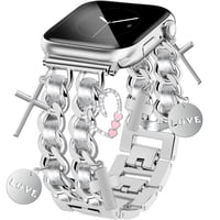 Pulsera Newlibery Silver Metal Ajustable Plata Mujer