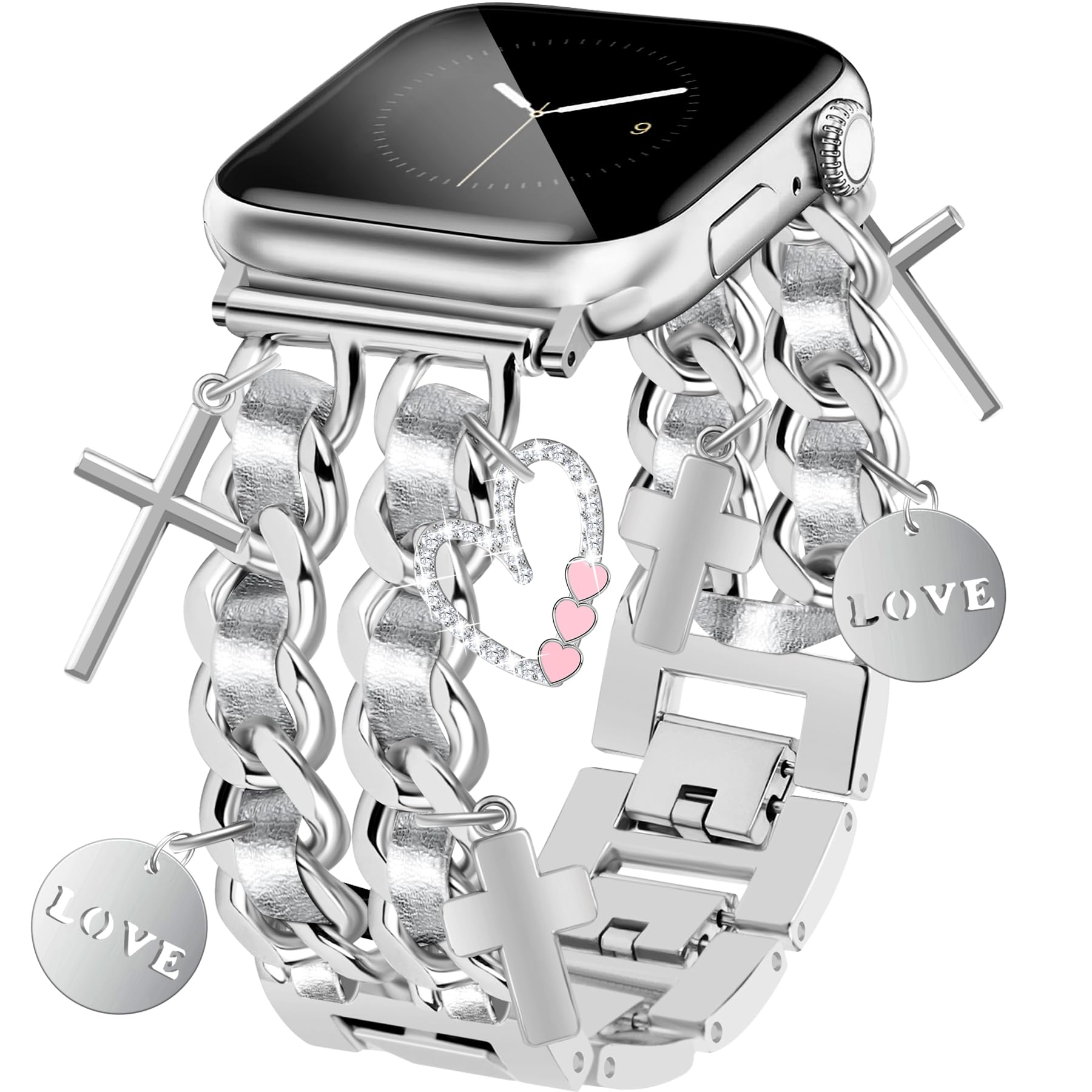 Pulsera Newlibery Silver Metal Ajustable Plata Mujer