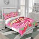 thumbnail image 1 of 3pcs Magical DoReMi Anime Bedding Set Vibrant Pink & Green Character Design Zipper Closure, 1 of 5