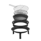 thumbnail image 2 of Parrilla A Carbón, Barbacoa Portatil Camping, Senderismo Color Negro, 2 of 3