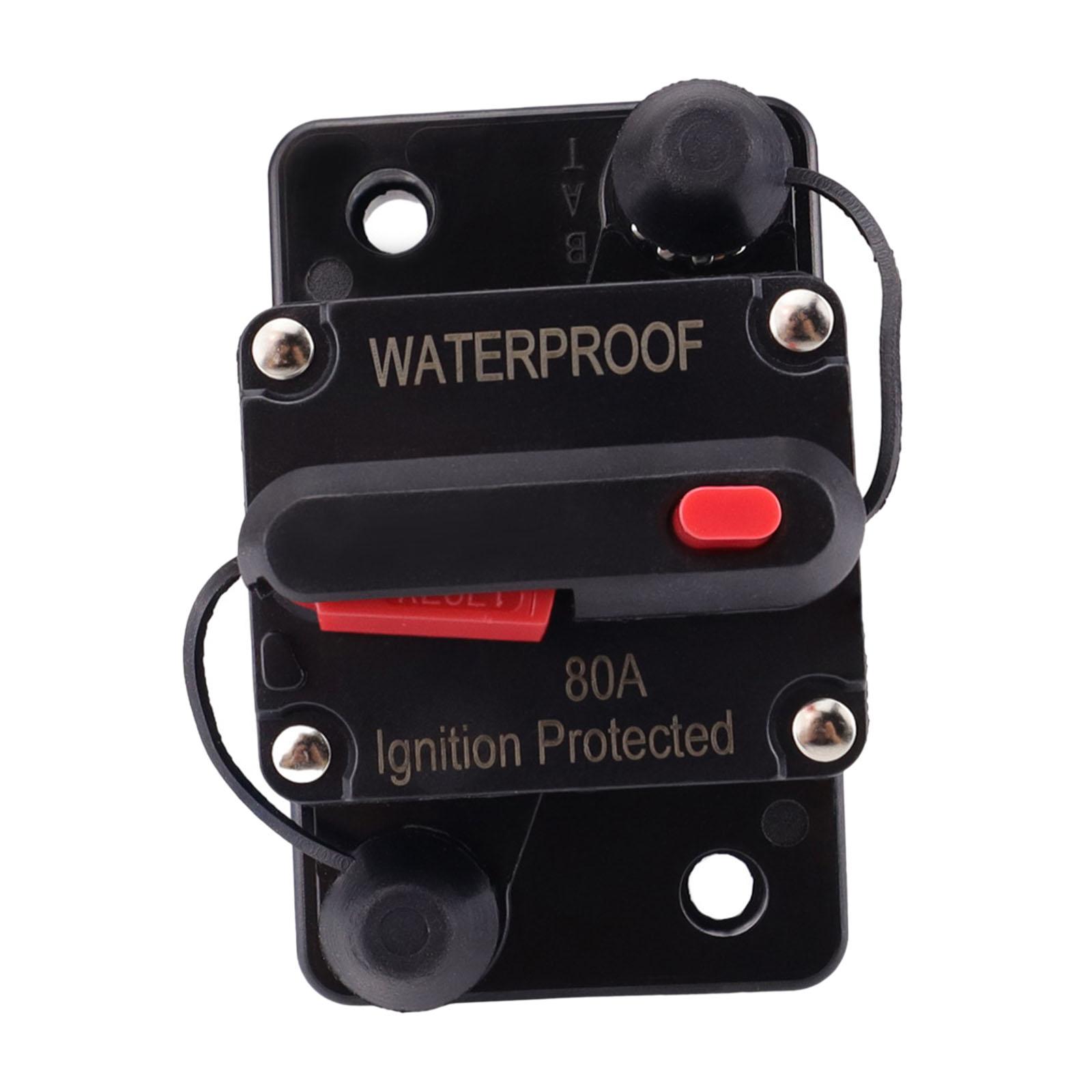 Ioensy - Disyuntor Marino Con Reinicio Manual 12V-48V Dc Para Audio De Automóvil Camión 80A