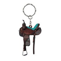 Magideal - Llavero De Sillín De Caballo, Vaquero Occidental, Artesanías Realistas Duraderas, Decoración Interior De Acrílico Para Coche, Decoración Colgante Para Estilo J