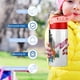 thumbnail image 5 of McCabe y la Señora MillerBotella de Agua con Tapa Pop Top de Un Toque, Acero Inoxidable, a Prueba de Fugas, para Deportes, Botella Infantil rosa 12 oz, 5 of 6
