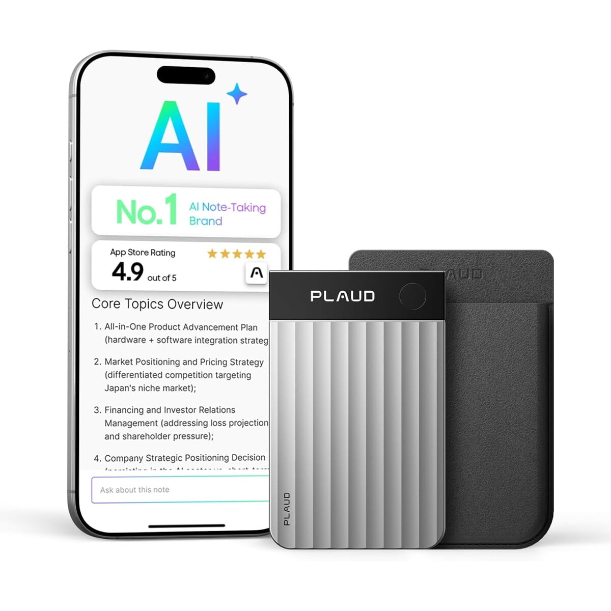 Plaud - Grabadora De Voz Ai Note Pro 30h 112 Idiomas