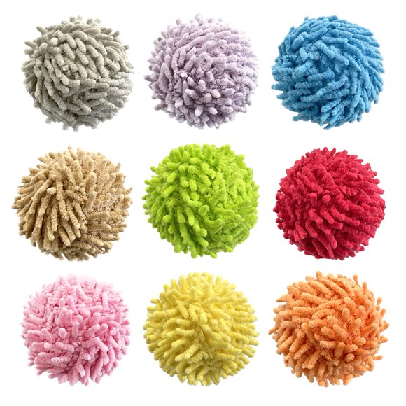 Juguetes de Pelota para Gato YUBONUS 9 piezas de peluche multicolor con cascabel