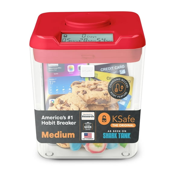 Contenedor Time Locking, caja fuerte de cocina, tamaño mediano, rojo, para teléfonos móviles