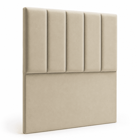 Respaldo de cama 1.5 plaza tubular felpa Beige