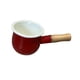 thumbnail image 2 of Mini cacerola para de 17 , cacerola pequeña para sopa, utensilios de cocina pequeños multiusos con mango de madera para té, agua hirviendo, Rojo, 2 of 5