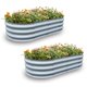thumbnail image 1 of 2 macizos de cultivo galvanizados elevados 120x60x28 cm color plata, 1 of 6