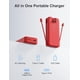 thumbnail image 2 of Power Bank aonidi de 20000 mAh con cables integrados y enchufe de pared AC, 2 of 8