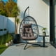 thumbnail image 2 of Reposera Colgante Silla Cojín Base Metálica Terraza Balcón, 2 of 9