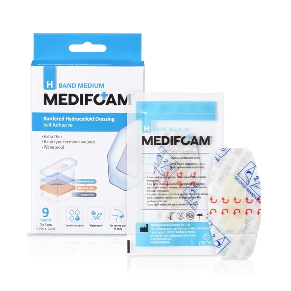 Apósito MEDIFOAM H Mediano 9 Pliegos Impermeable