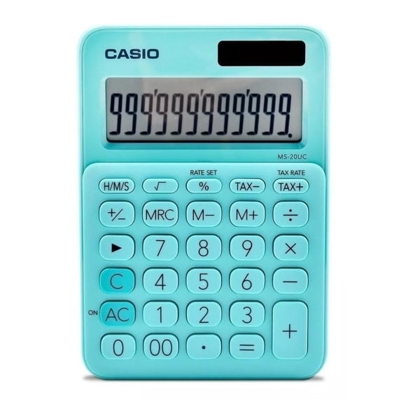 Calculadora De Escritorio 12 Digitos Turquesa MS-20UC Casio