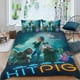 thumbnail image 2 of Hitpig Conjunto de sábanas temático, trío de piezas, cómodo y amigable con la piel, diseño único, regalo de decoración para el hogar para familiares, amigos y fans, 90 cm * 190 cm, 2 of 6