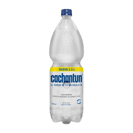 Agua Mineral Con Gas Botella 2,5 L Cachantun