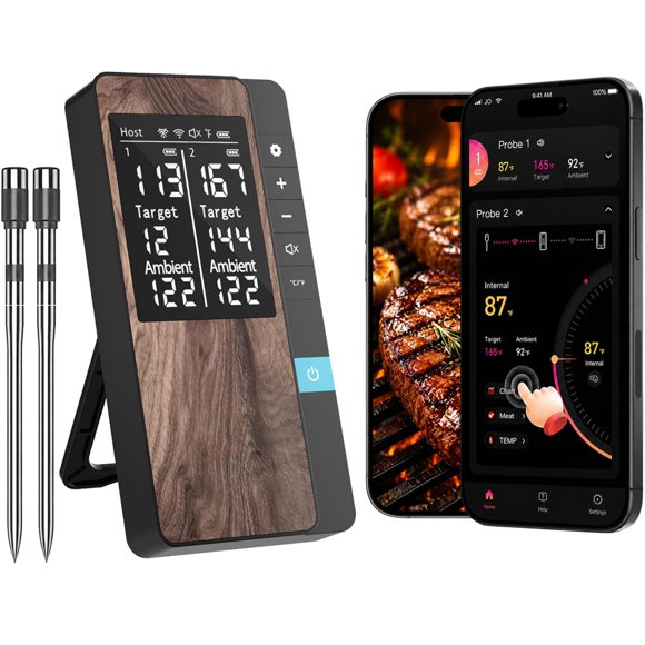 Termómetro TEMMIO Bluetooth Inalámbrico de Doble Sonda
