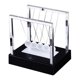 thumbnail image 3 of Newtons Cradle Glass Balance Balls Gadget Escritorio LED Light Wave Home Negro, 3 of 5
