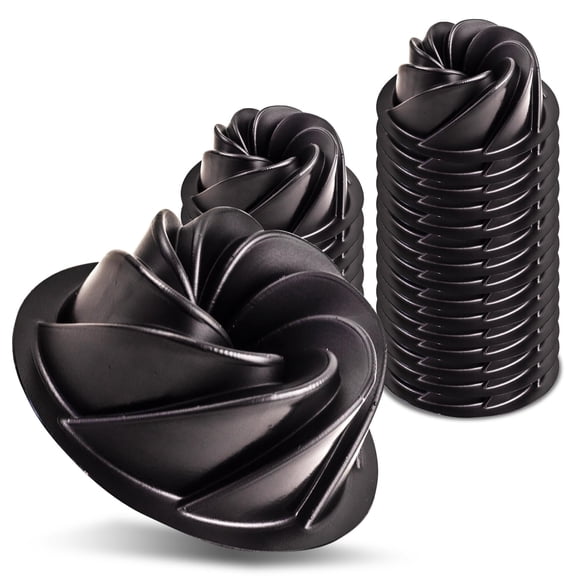 Molde para hornear O'CREME Mini Swirl antiadherente, paquete de 25