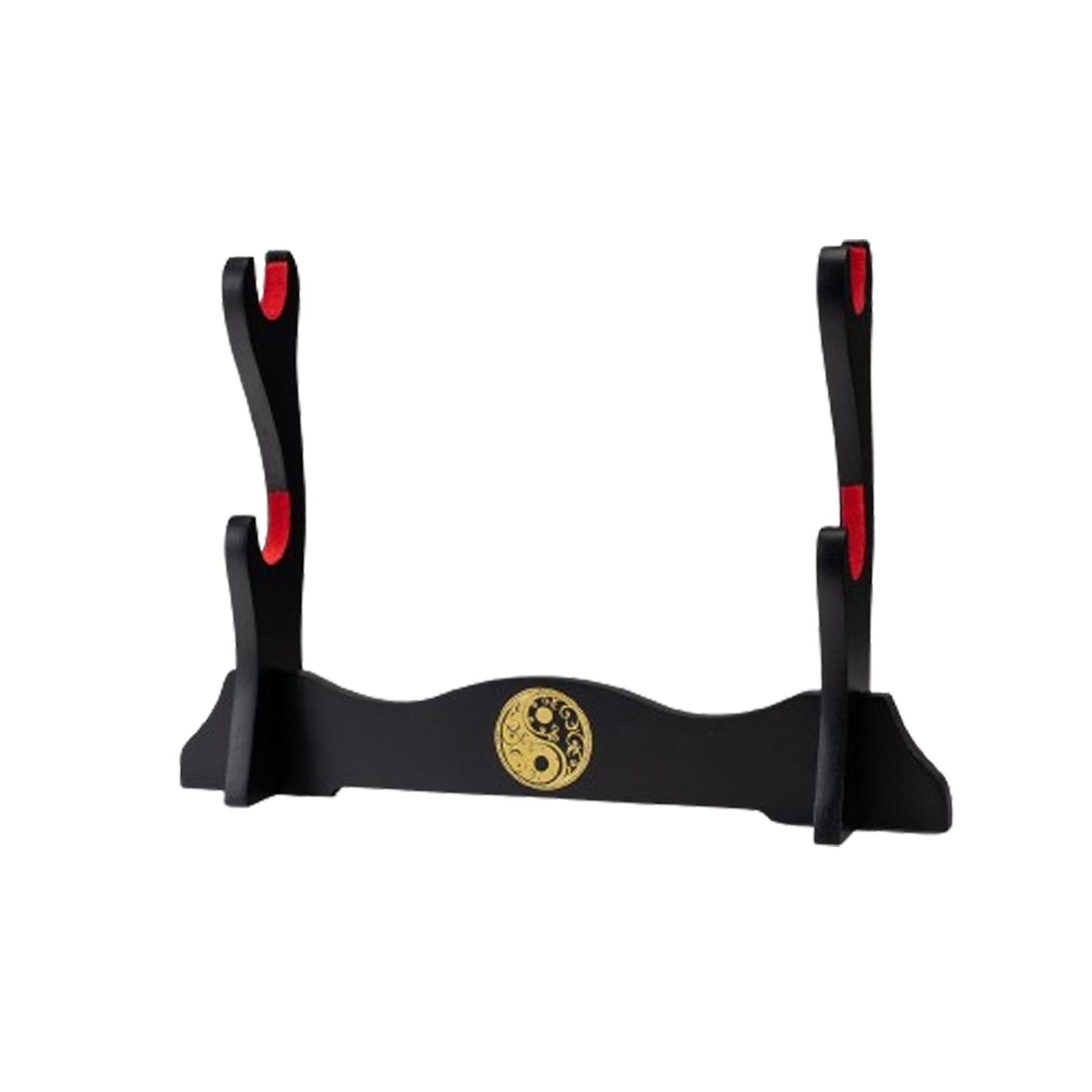 Magideal - Soporte De Exhibición De De Escritorio, Estante De Exhibición De , Decoración De Mesa De Madera Acolchada De Terciopelo, Soporte De Espad 2 Niveles