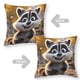 thumbnail image 2 of Mapache Fundas de almohada de terciopelo con tema, regalos de funda de almohada, decoración para el hogar, cojín de lanzar, regalo de cumpleaños para fans y parejas.50*50cm., 2 of 6