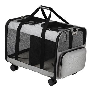 Ioensy - Portador De Mascotas De Doble Compartimento Ventilado Transpirable Para Dar Un Paseo