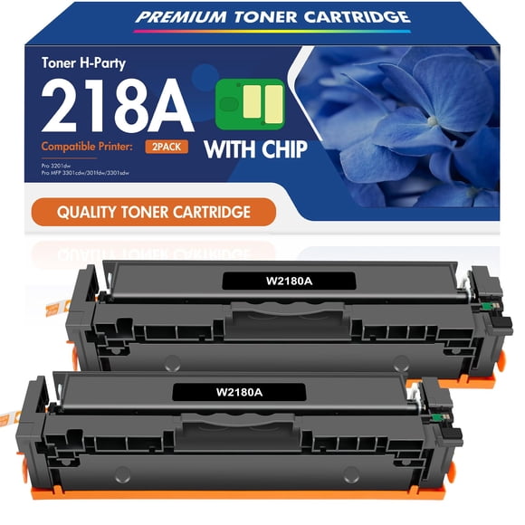 Cartuchos de tóner Toner H-Party 218A W2180A 218X negro, paquete de 2