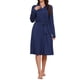thumbnail image 2 of INSPIRE CHIC Bata larga de mujer de manga larga de rayón, bata larga suave con cinturón, ropa de dormir para salón, cubierta M Azul, 2 of 6