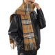 thumbnail image 4 of Bufanda Hombre Cachemira Delgada Cuadros Y Flecos 180x33 Cms beige Talla Única, 4 of 7