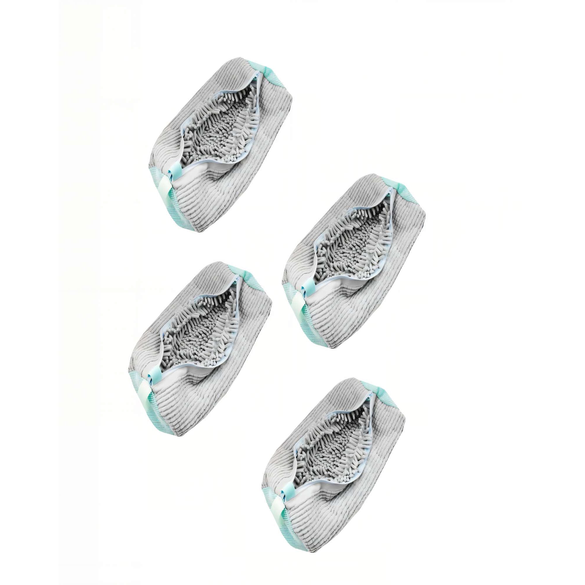 Genérico - Set De 4 Bolsas Con Cremallera Ykk Para Lavar Zapatos Color Gris 02