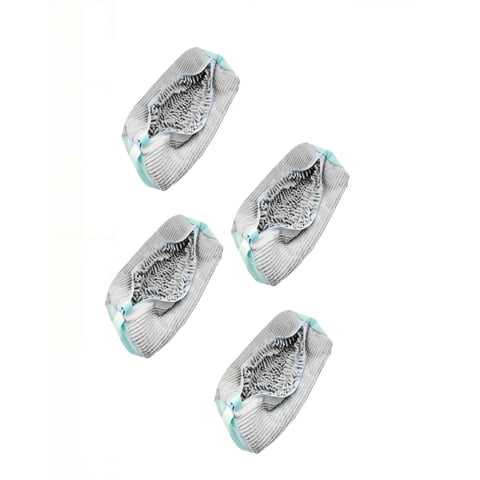 Genérico - Set De 4 Bolsas Con Cremallera Ykk Para Lavar Zapatos Color Gris 02