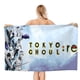 thumbnail image 1 of Tokyo Ghoul Toalla de playa de secado rápido con diseño temático, regalo para mujeres y niñas, ideal para cumpleaños, fans, amantes de la música, uso en la playa o al aire libre, 78 × 160 cm, 1 of 6