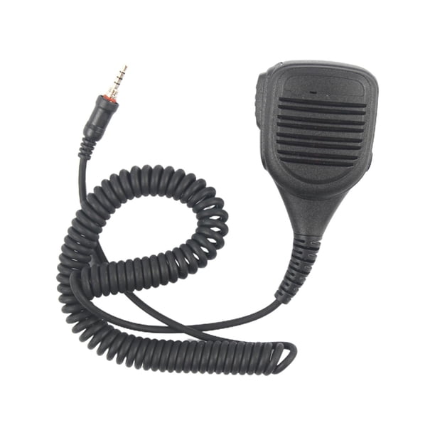 Micrófono de altavoz, cable en espiral compacto resistente al agua IP54 Piezas de repuesto portátiles, micrófono de altavoz de hombro para radio