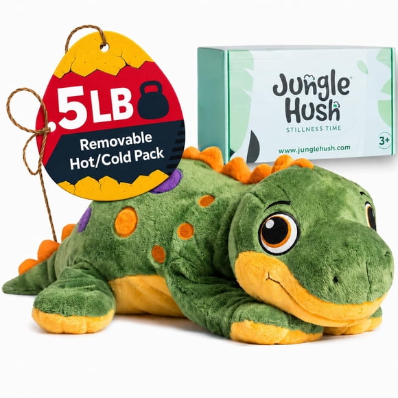 Peluche Dinosaurio JUNGLE HUSH 2,3 kg (5 lb) con bolsa de calor/frío