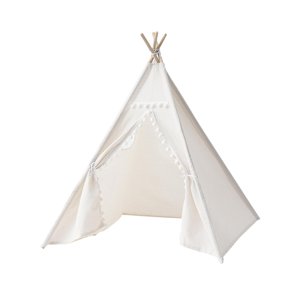 Bothyi - Tipi Para Niños, Cabaña Con Bolsa De Transporte, Casa De Juegos Para Cumpleaños, Barbacoas, Patio Trasero, Color Blanco