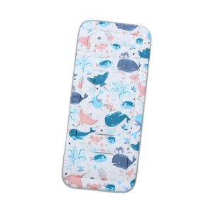 Magideal - Cojín Para Cochecito, Colchón Para Carrito, Acolchado Suave Y Cómodo Para Niños Pequeños, Alfombrilla De Inserción Gruesa, Cojín Para Asiento De Bebé Vida Marina