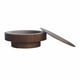 thumbnail image 5 of Mesa de café redonda de 39,37'' con almacenamiento de madera maciza chapeada Mesa de café moderna Acento de la mesa de té para la sala de estar, el dormitorio, 5 of 5