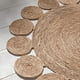 thumbnail image 3 of Alfombra Redonda De Yute Borde De Circulos Color Natural, 3 of 5